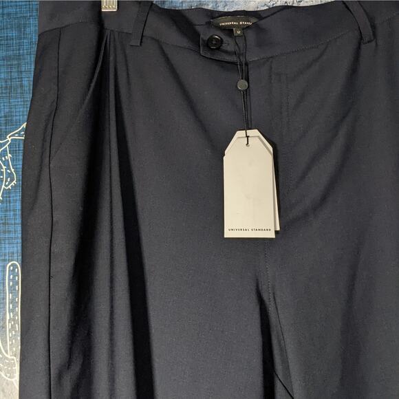NWT Universal Standard Minton Wool Suiting Jogger Pants Navy Blue Women's 12 - Picture 7 of 12